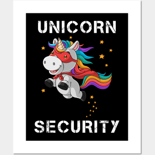 Unicorn Security Superhero Funny Gift Posters and Art